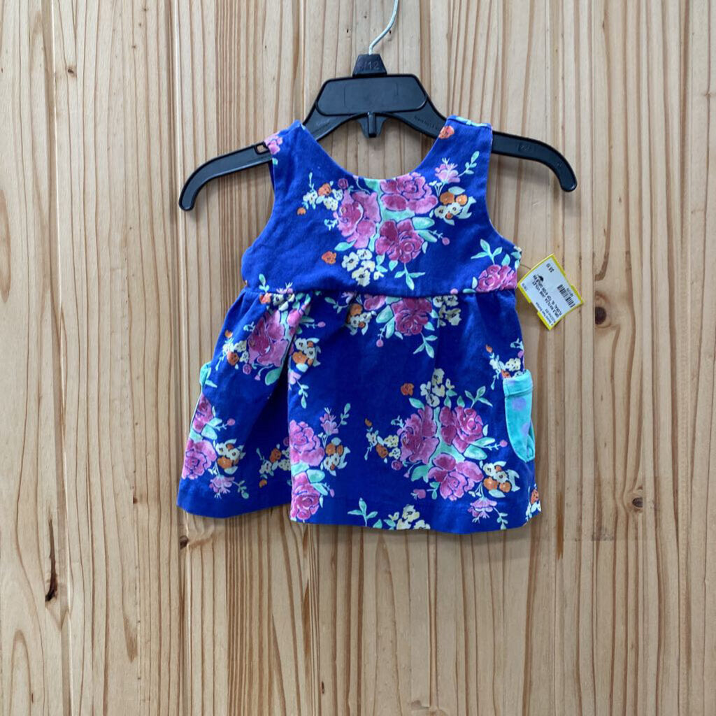GIRLS MATILDA JANE VIOLET FLORAL SL TOP 6/12M