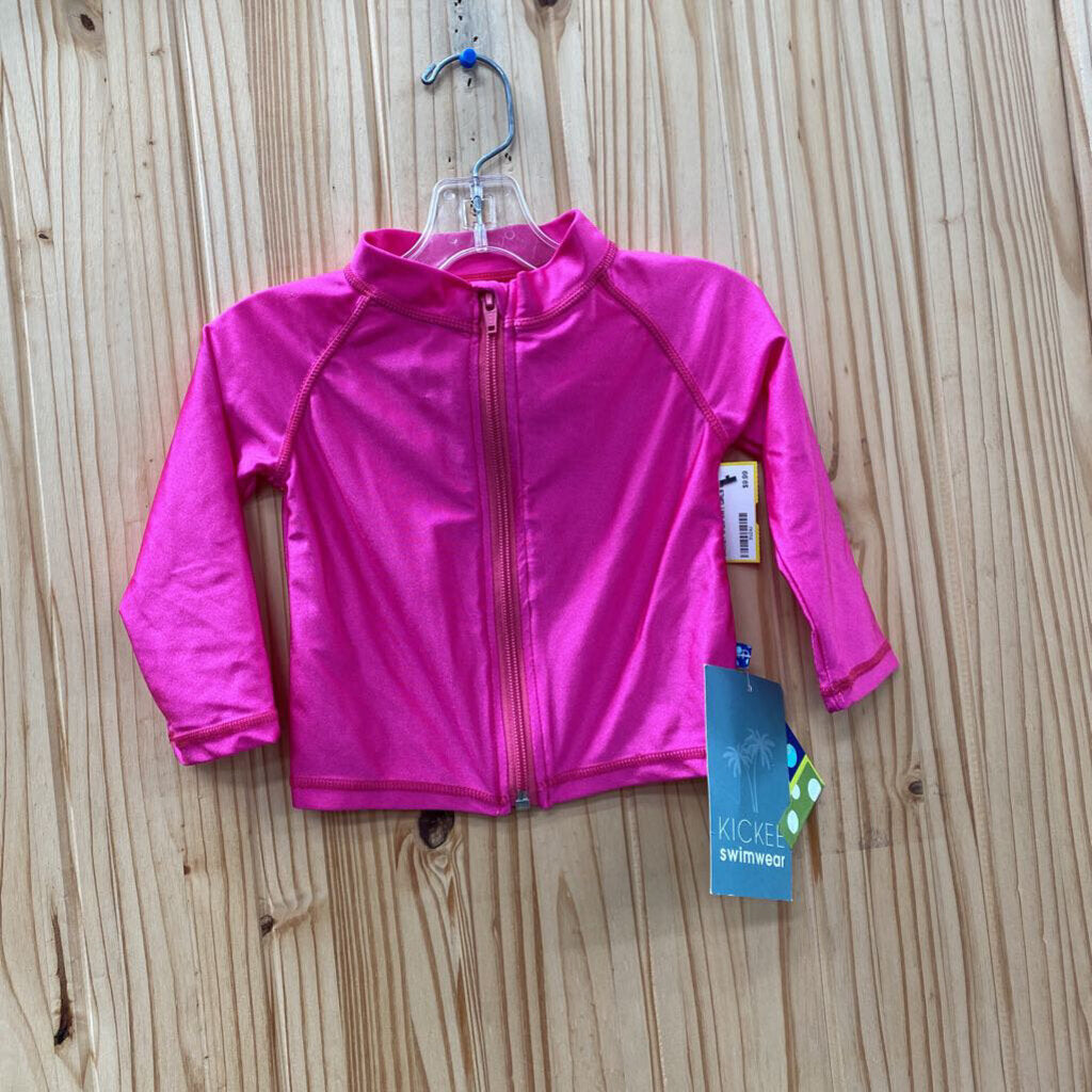 GIRLS KICKEE PANTS DK PINK JACKET 6/12M NWT