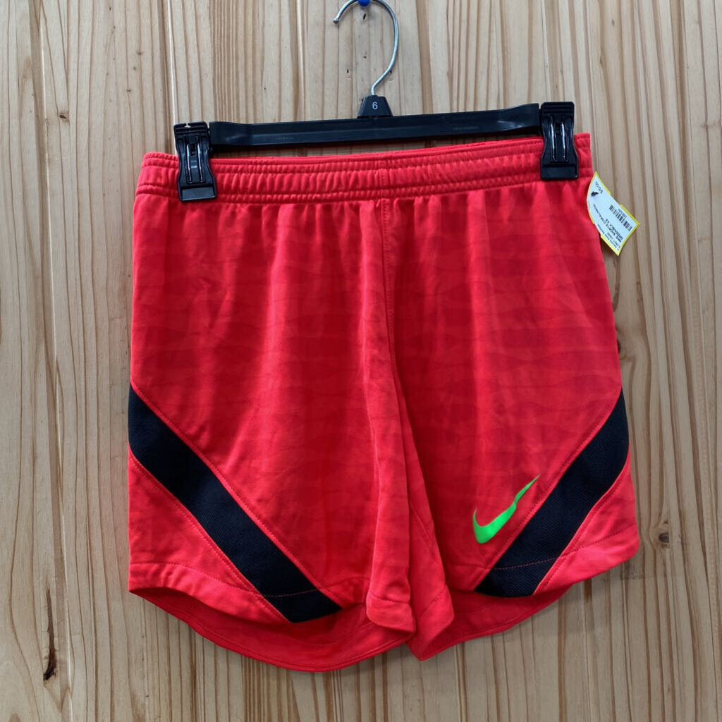NIKE SHORTS CORAL/NEON GREEN/BLK XS