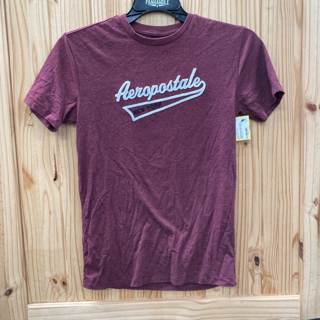 AEROPSTALE NEW YORK WINE/WHITE SHIRT XS