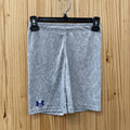 BOYS UNDER AMROUR GREY/WHITE SHORTS 7