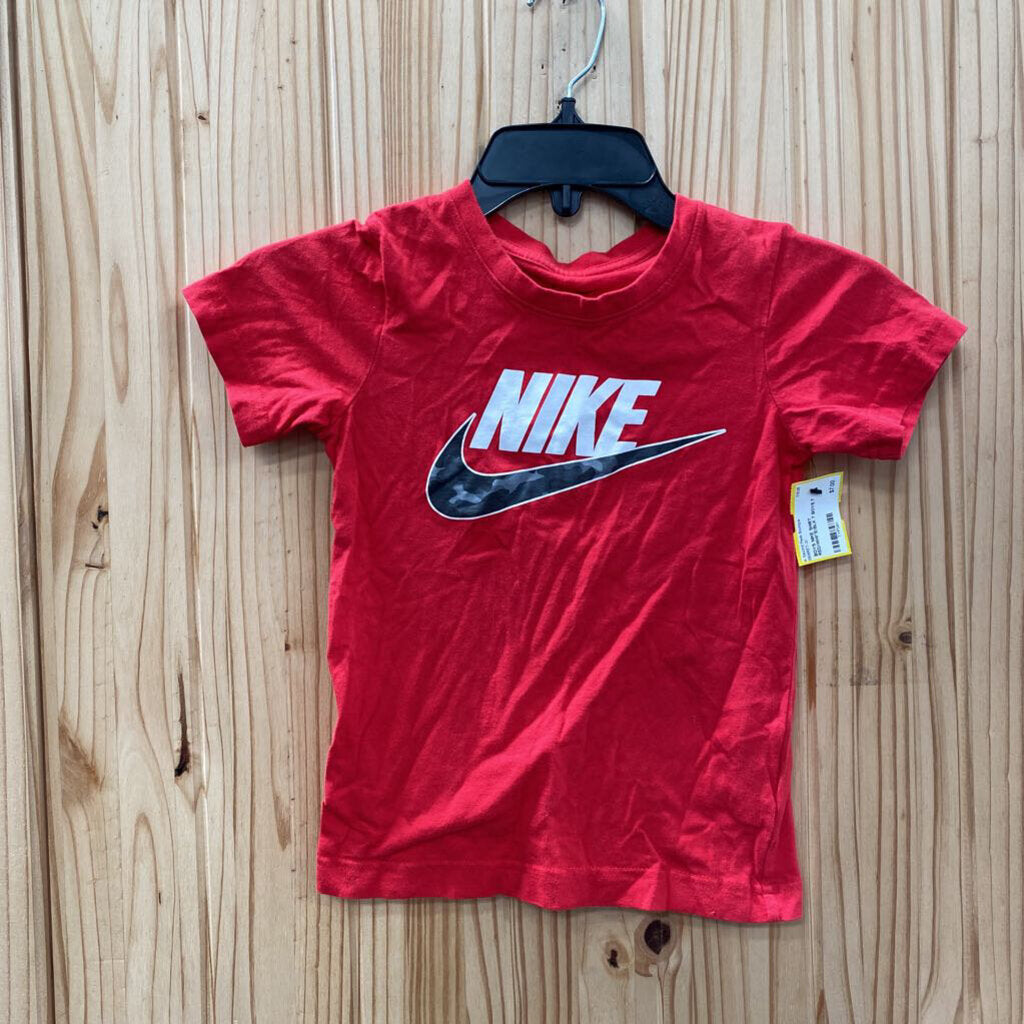 BOYS NIKE SHIRT RED/WHITE/BLK 7