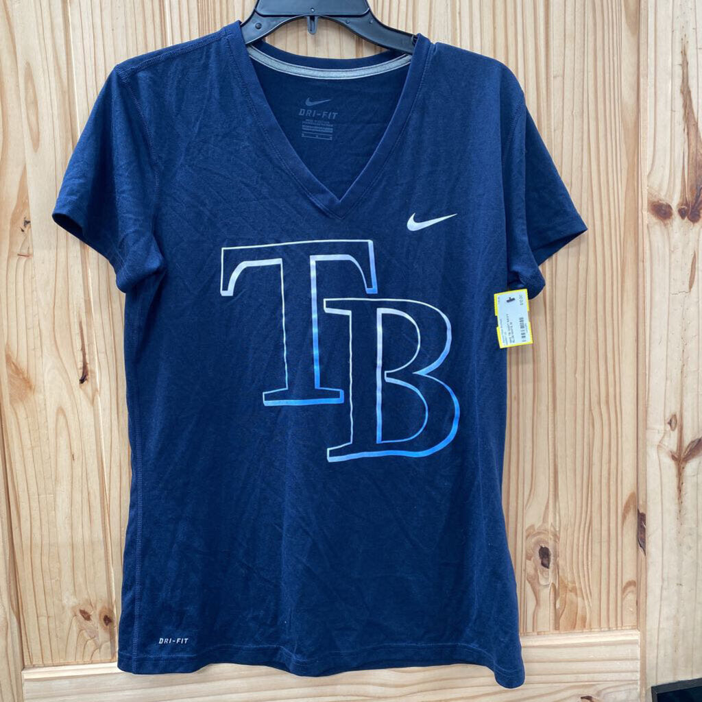 NIKE TB SHIRT NAVY BLUE/WHITE M