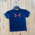 BOYS UNDER ARMOUR SHIRT NAVY BLUE/RED 4T