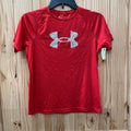 BOYS UNDER ARMOUR SHIRT RED/WHITE/BLK YMD 10