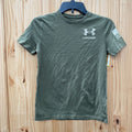 BOYS UNDER ARMOUR SHIRT ARMY GREEN YMD 10