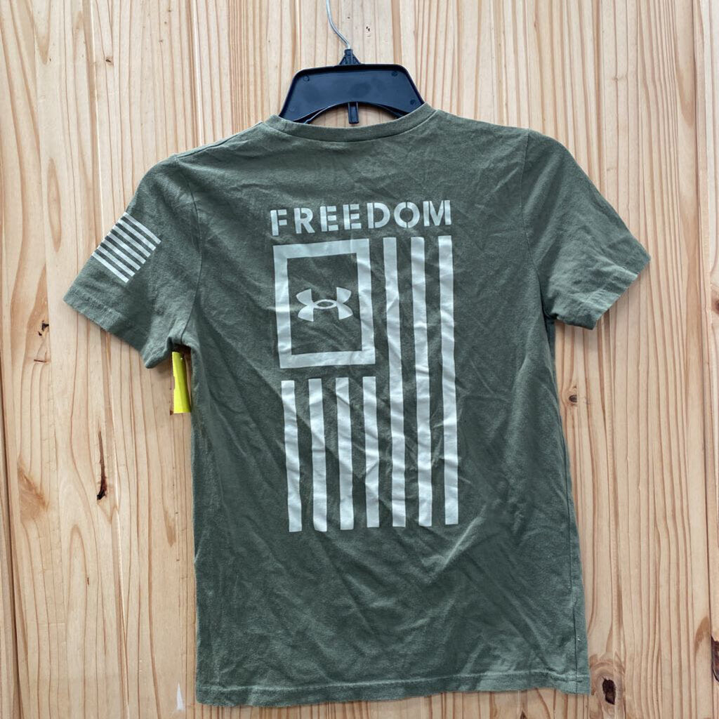 BOYS UNDER ARMOUR SHIRT ARMY GREEN YMD 10