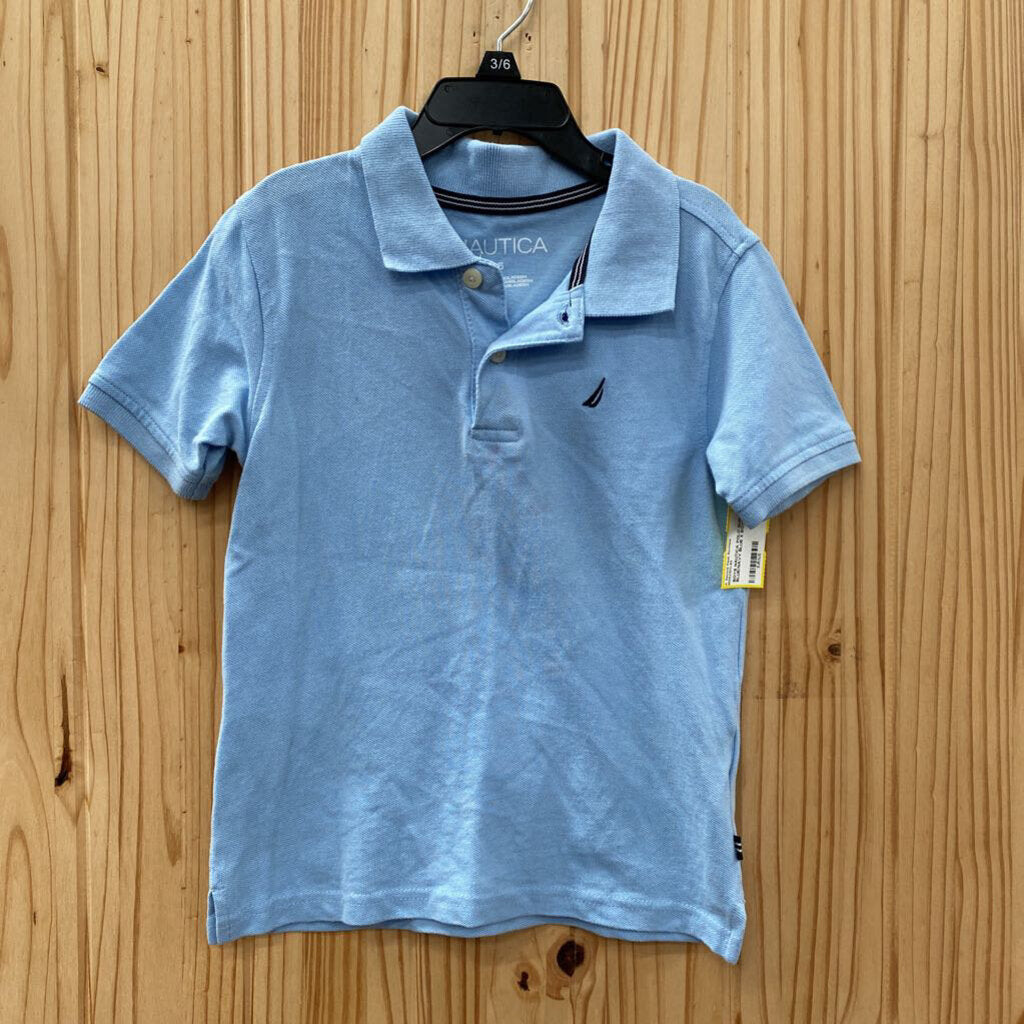BOYS NAUTICA POLO SHIRT SKY BLUE/NAVY BLUE 5
