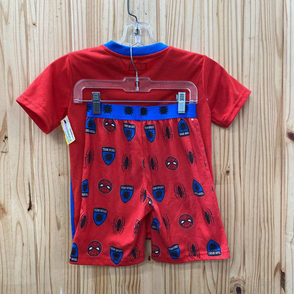 BOYS SPIDERMAN 2PC PAJAMA SET RED/BLUE/BLK XS 4/5