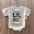 BOYS LIL BRO CREAM ONESIE SHIRT 18M