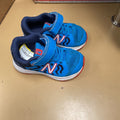 BOYS NEW BALANCE SHOES CYAN/RED/NAVY BLUE 5
