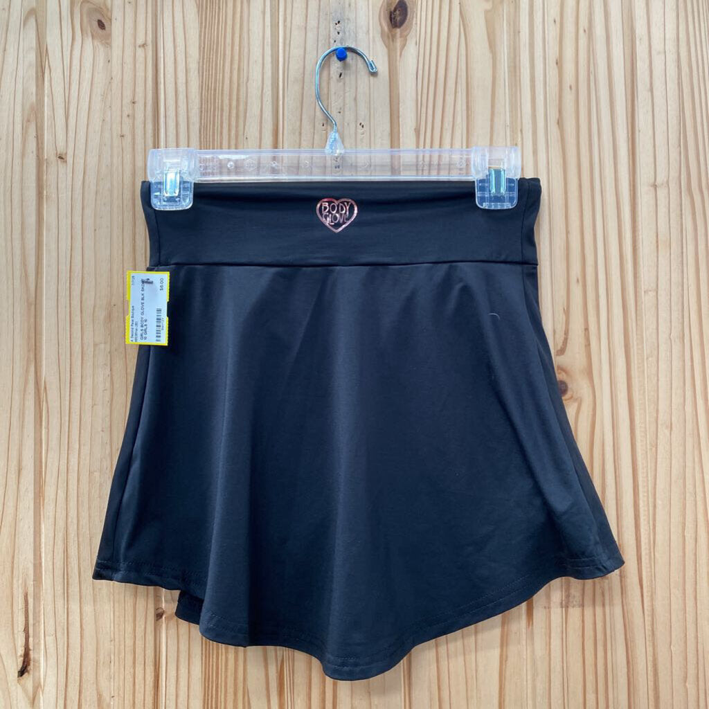 GIRLS BODY GLOVE BLK SKORT 10