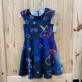 GIRLS HANNAH BANANA SL DRESS W/UNICORNS/STARS 8