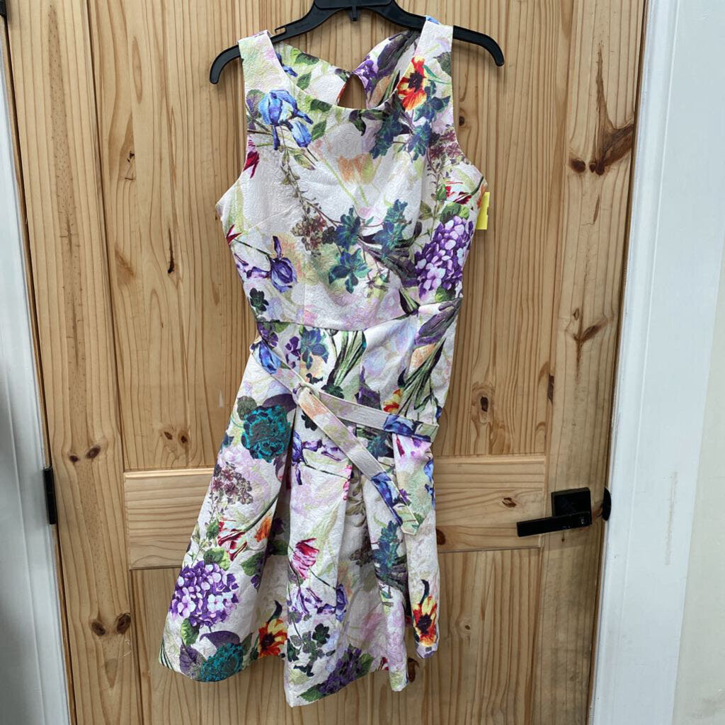 WOMENS DANNY AND NICOLE SL FLORAL CASUAL DRESS 12