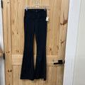 WOMENS 90 DEGREES BLK FLARE PANTS S