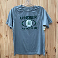 BOYS UNDER ARMOUR SHIRT GREEN/GREY YL 12
