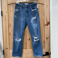WOMENS ABERCROMBIE & FITCH DENIM DIST. JEANS 14