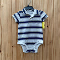 BOYS OSHKOSH ONEISE SHIRT OLIVE GREEN/WHITE/BLUE 9M