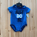 BOYS JUST DO IT NIKE BLUE ONESIE 6M