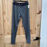 WOMENS UNDER AMROUR LEGGINGS GREY/BLK M