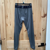 WOMENS UNDER AMROUR LEGGINGS GREY/BLK M
