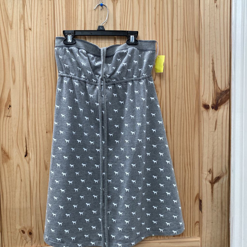 WOMENS VICTORIA SECRET PINK GREY TUBE DRESS S
