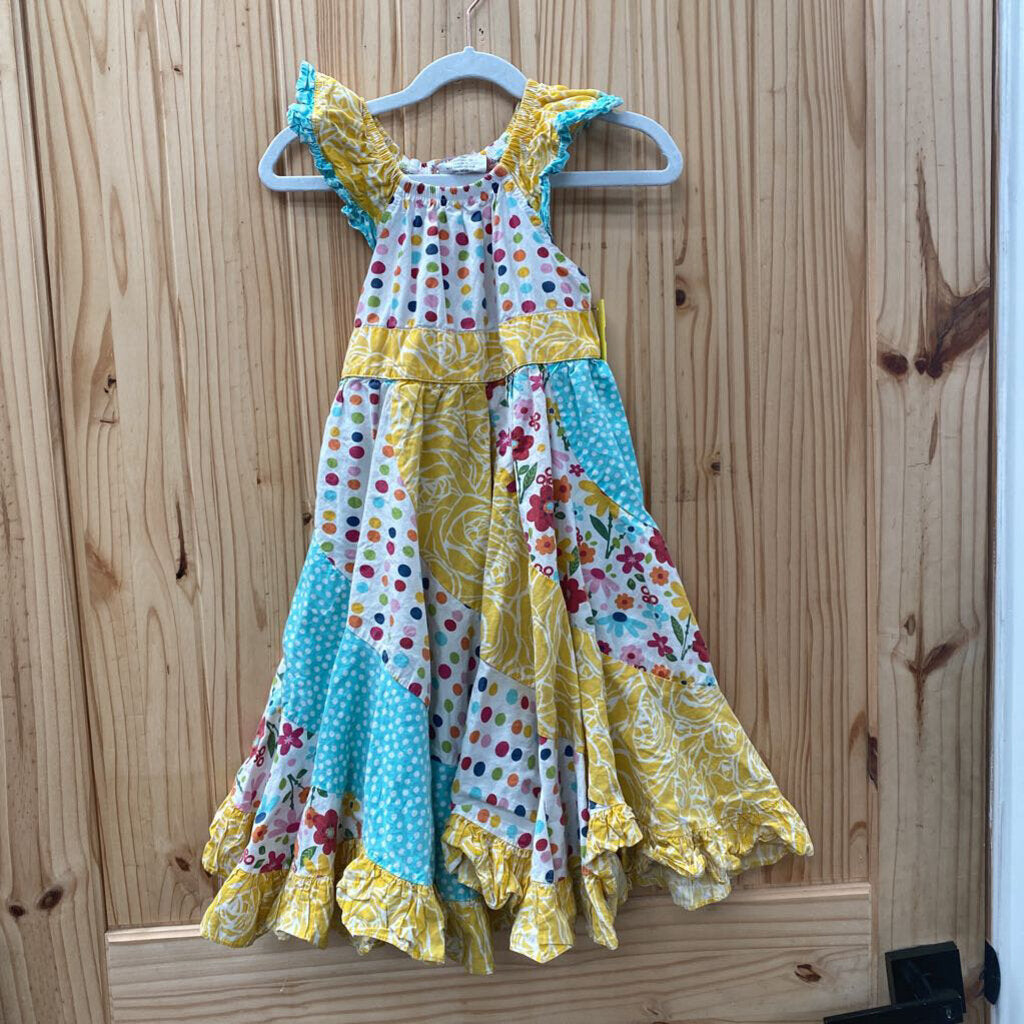 GIRLS JELLY THE PUD SL DRESS DOTS/FLOWERS 6