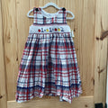 GIRLS RED/WHITE/BLUE DRESS W/ADDITION FACT 6