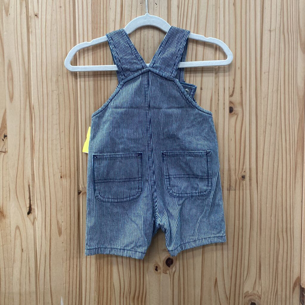 BOYS CARHARTT OVERALLS BLUE/WHITE STRIPE 18M