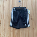 BOYS ADIDAS SHORTS BLK/WHITE 2T