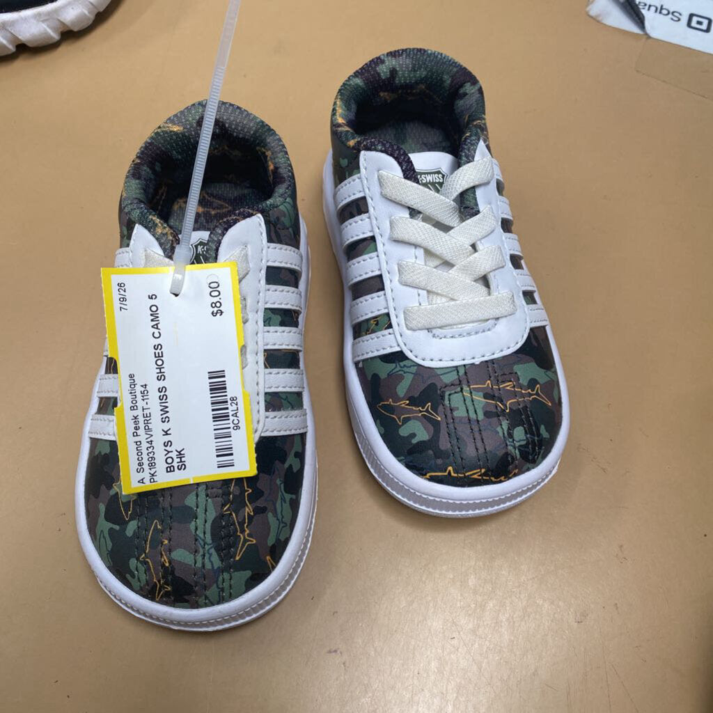 BOYS K SWISS SHOES CAMO 5