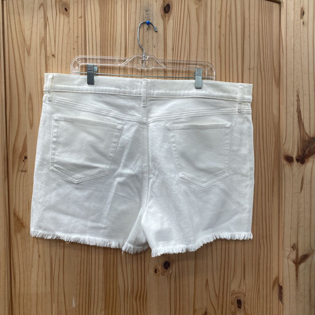 WOMENS LOFT WHITE SHORTS 18
