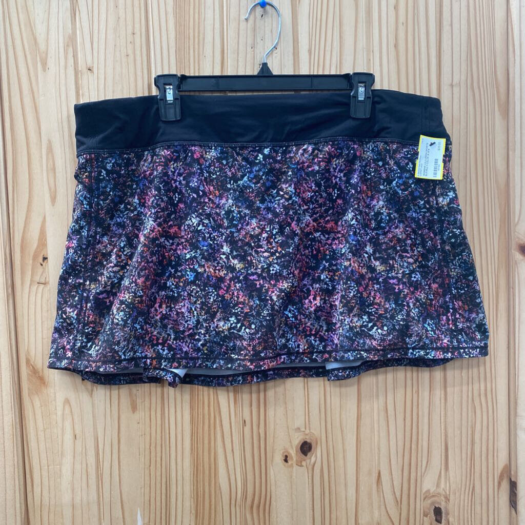 WOMENS LULULEMON SKORTS BLK/MULTI COLOR 16