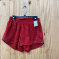 WOMENS LULULEMON RED SHORTS 2 (LINER CUT OUT)