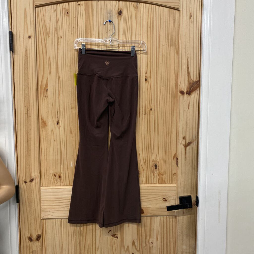 WOMENS TNACTION BROWN FLARE LEGGINGS XS