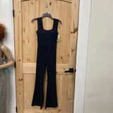 WOMENS MONO B SL BLK ROMPER L