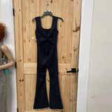 WOMENS MONO B SL BLK ROMPER L