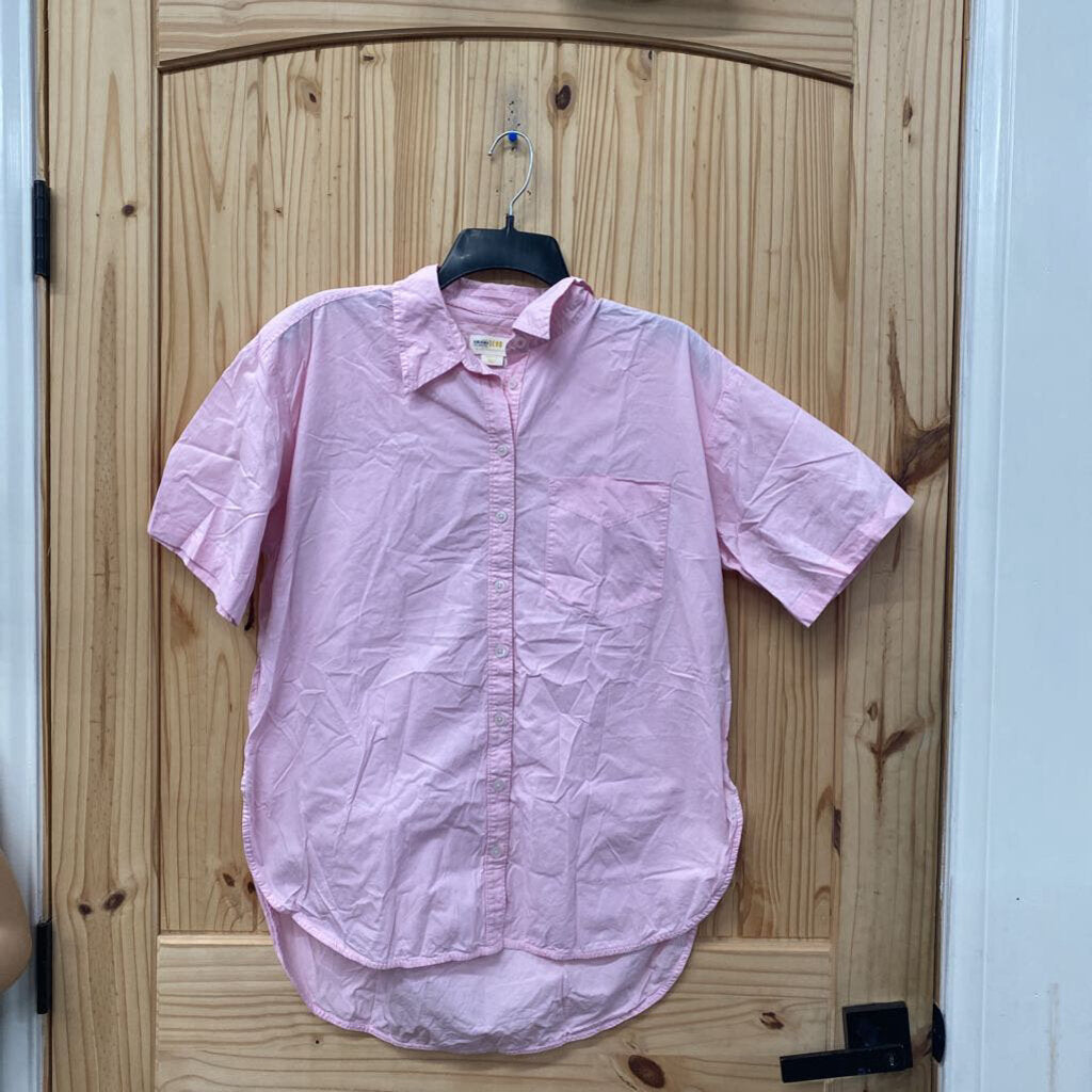 ANTHROPOLOGIE PINK BUTTON UP SHIRT S