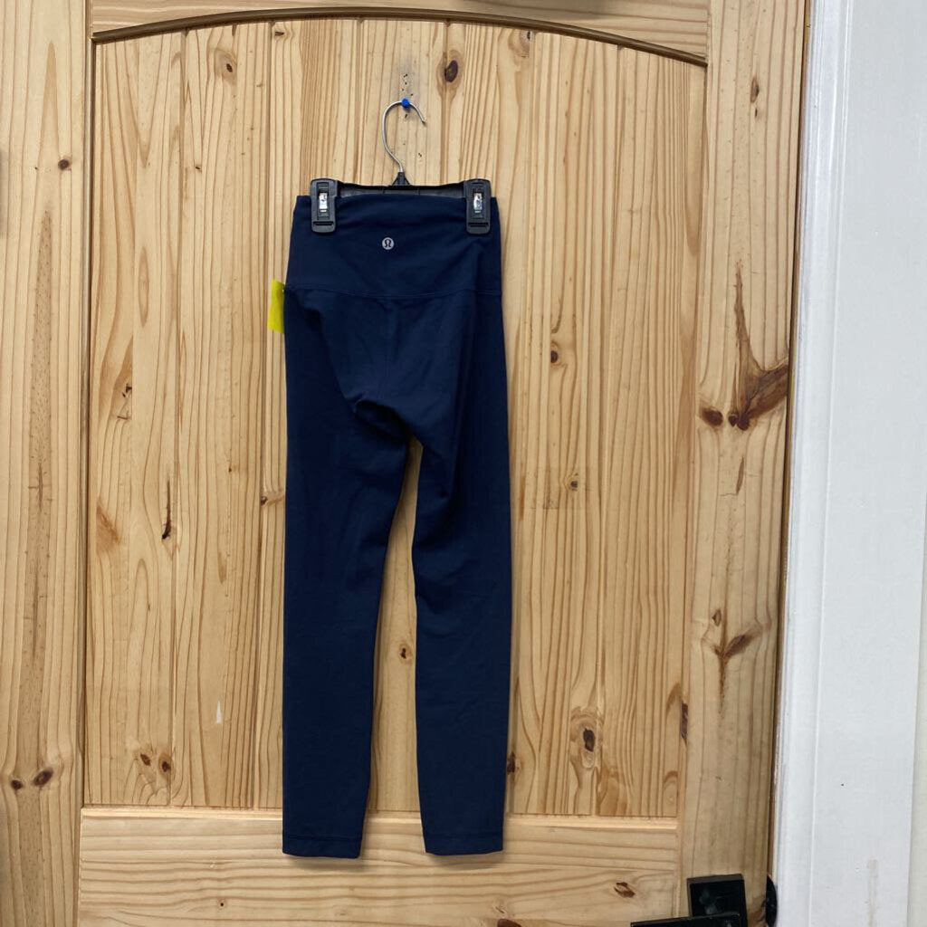 WOMENS LULULEMON NAVY BLUE LEGGINGS 0