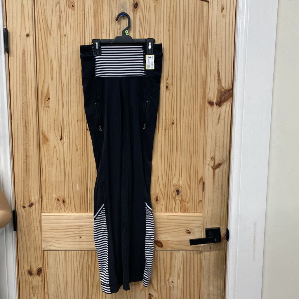 WOMENS LULULEMON BLK/WHITE LEGGINGS 4