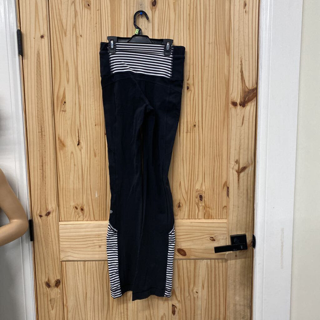 WOMENS LULULEMON BLK/WHITE LEGGINGS 4