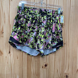 WOMENS LULULEMON SHORTS NEON GREEN/BLK/LILAC 8