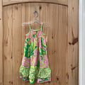 GIRLS LILY PULITZER DRESS PINK/LIME GREEN 2T