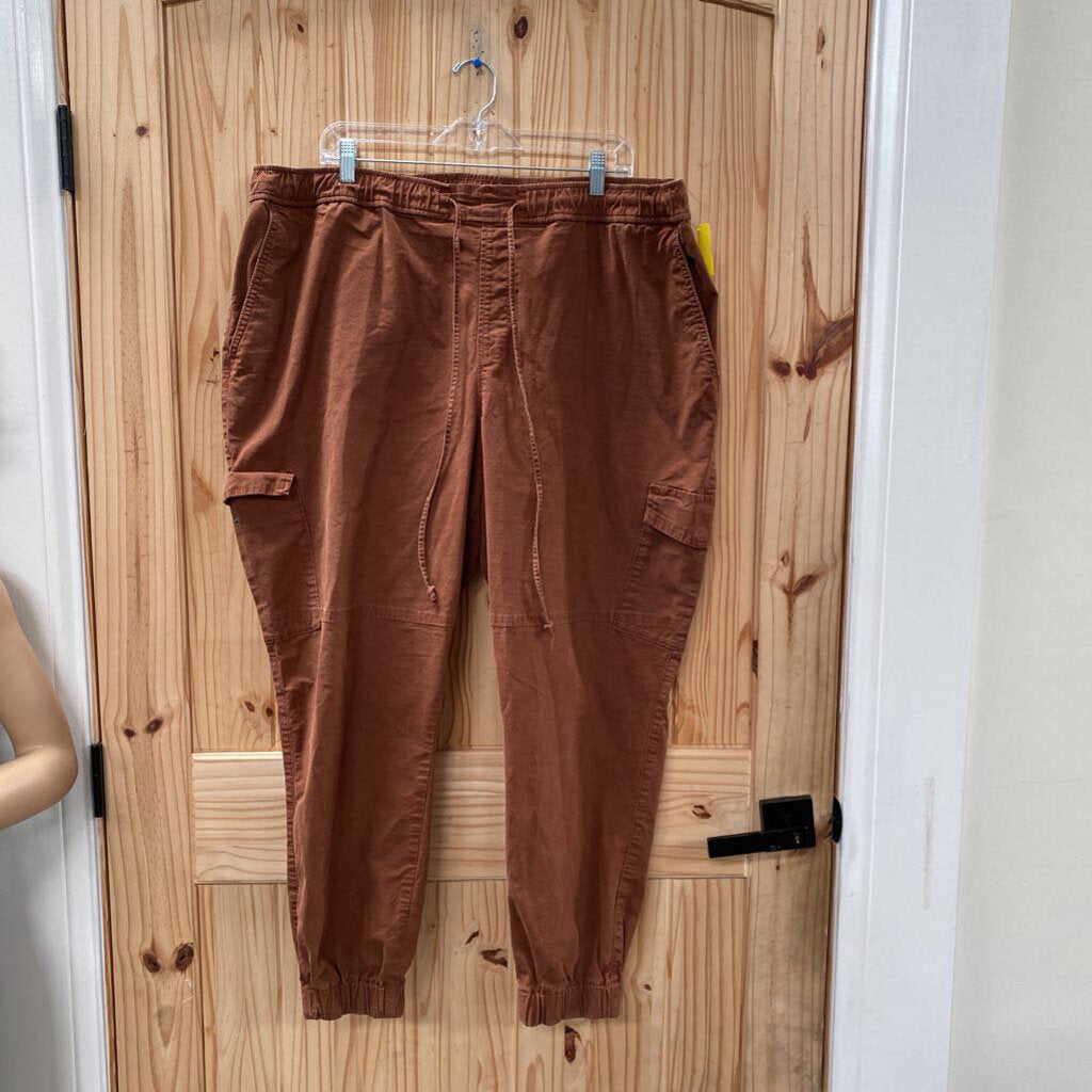 WOMENS GOOD AMERICAN BROWN CARGO PANTS 5X