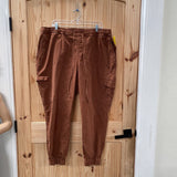 WOMENS GOOD AMERICAN BROWN CARGO PANTS 5X