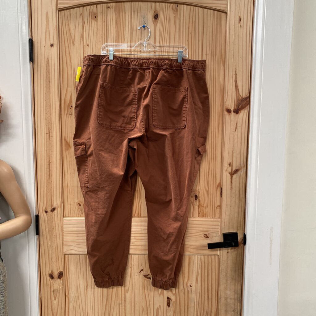 WOMENS GOOD AMERICAN BROWN CARGO PANTS 5X