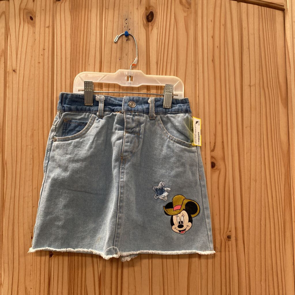 GIRLS MINNIE MOUSE DENIM SKORT 6 NWT