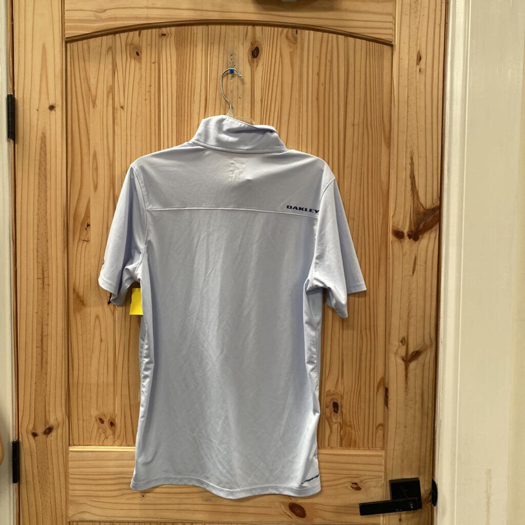 MENS OAKLEY LT BLUE POLO SHIRT S