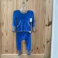 BOYS READY SET SLEEP ROMPER BLUE/GREY 12/24M