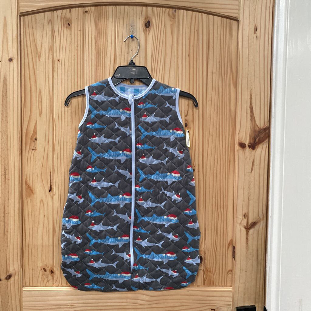 KICKEE PANTS SLEEP SAC W/SHARKS 0/6M